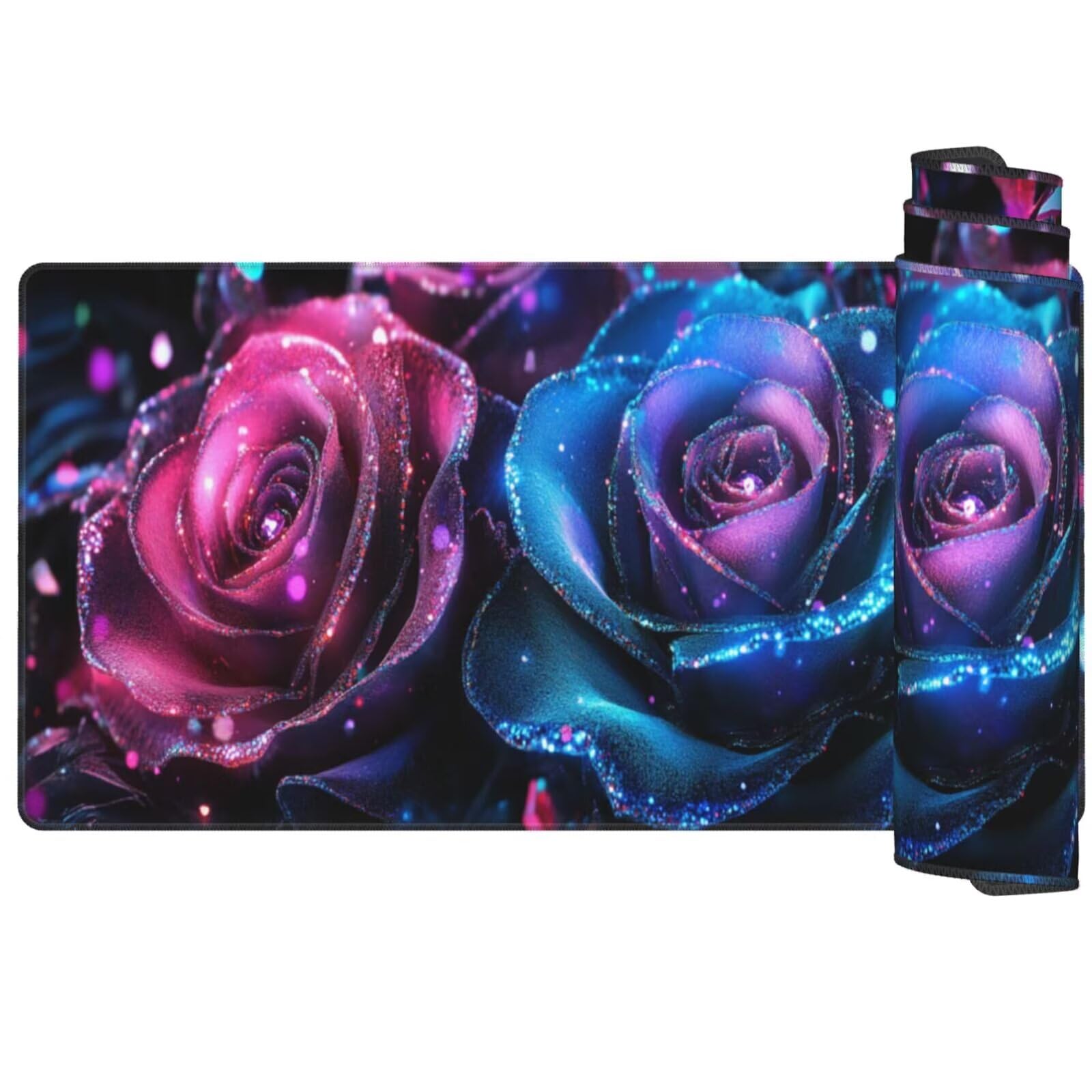 Alfombrilla Ratón Abstracto Alfombrilla Ratón XXL 1600 x 800 mm, Negro Mouse Pad Gaming con Bordes Cosidos, Impermeable Mousepad XXL Base de Goma Antideslizante Duradera, Mouse Pad para Oficina Q520