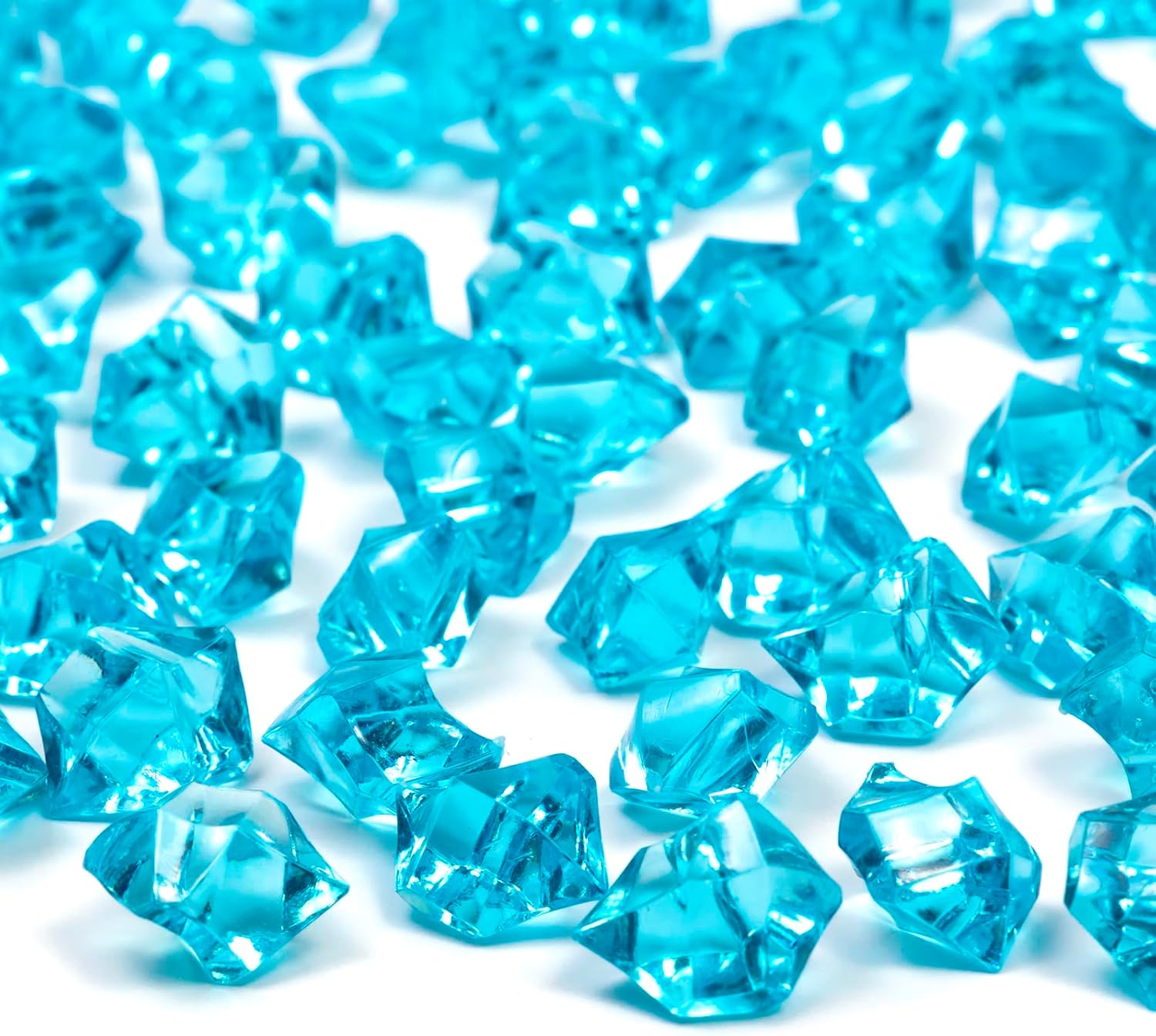 820 PCS Clear Fake Ice,0.43x0.55 Inch,1.1 lbs Acrylic Crystal Gemstones for Decoration, Photography, Vase Filling, and Parties,Non-Toxic and Reusable