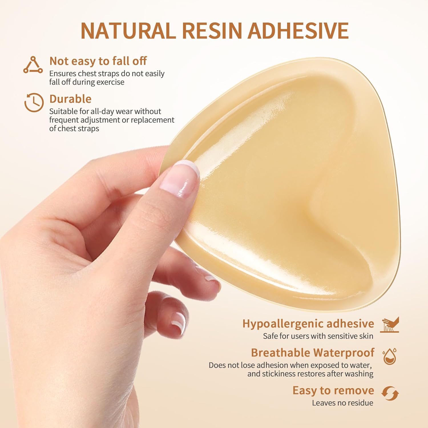 Sticky Bra Inserts - Soft Invisible Reusable Double Sided Sticky Bra with Lift Support, Washable for Bikini, Strapless Dress - Image 2