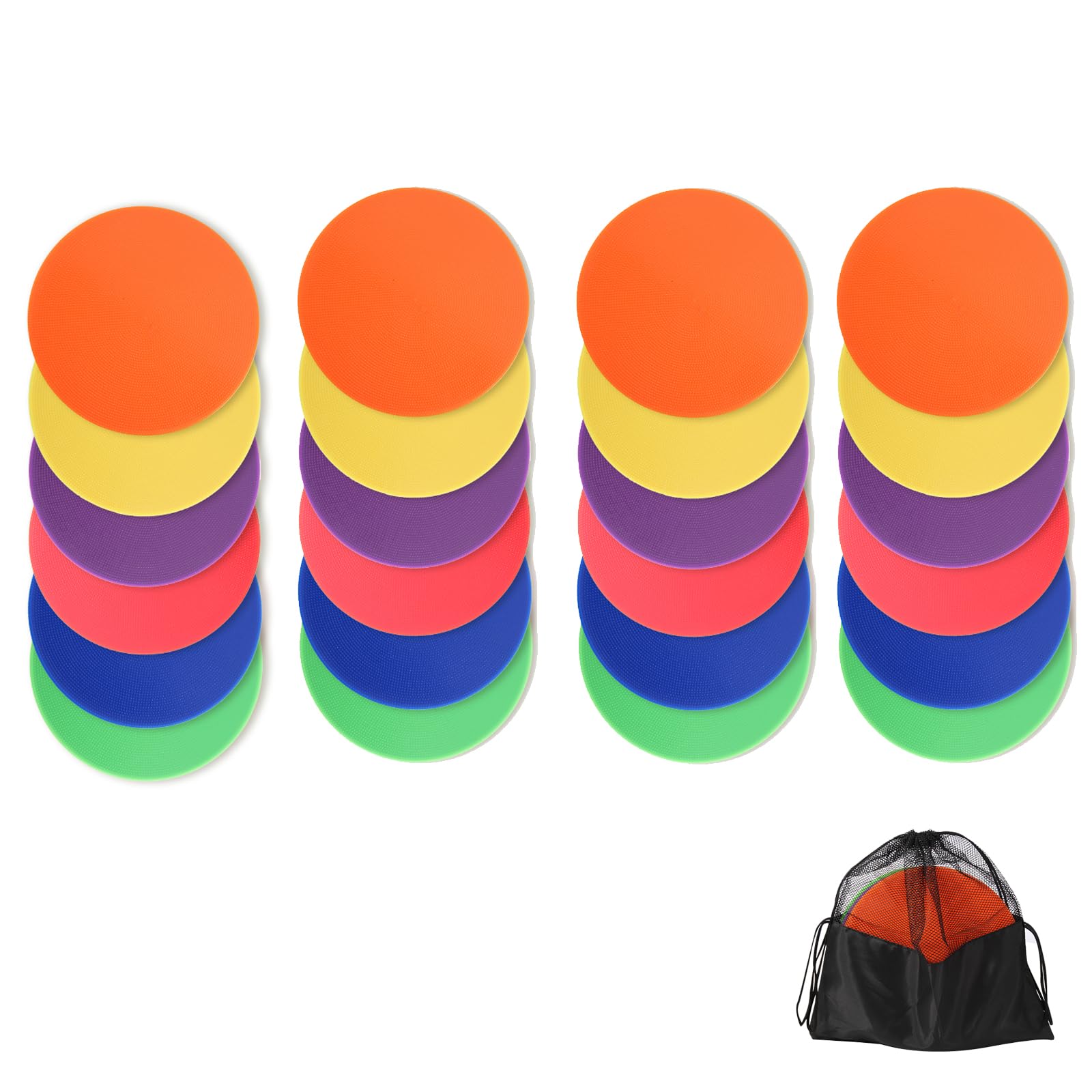 Marqueurs de points pour entraînement sportif, 22,9 cm antidérapants en caoutchouc pour football, football, entraînement de vitesse, agilité, marqueurs colorés pour salle de sport et salle de classe