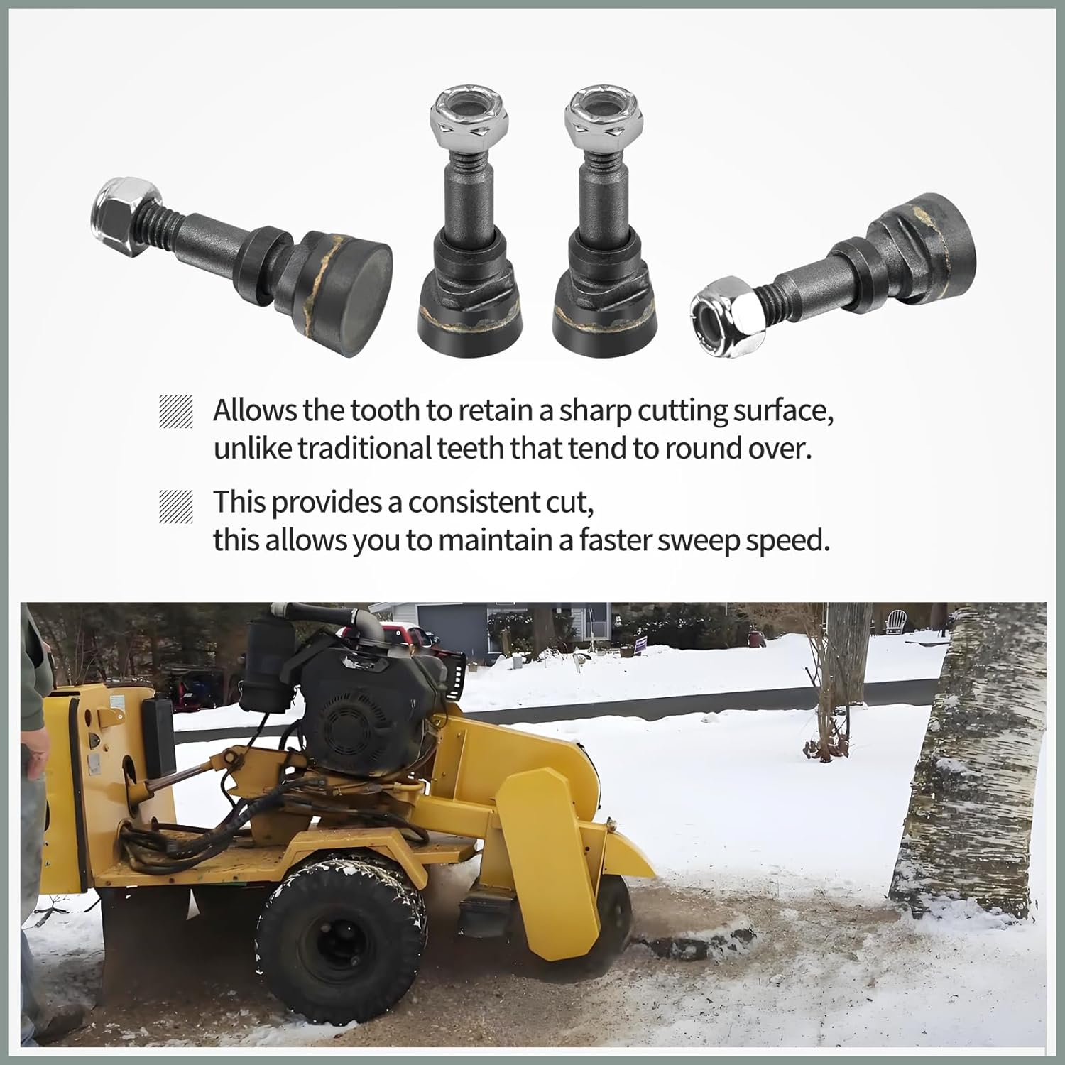 20 Pcs Stump Grinder Teeth Compatible with 7,OO Aftermarket Replace Grinder Teeth ，Used for machines with 20 to 45