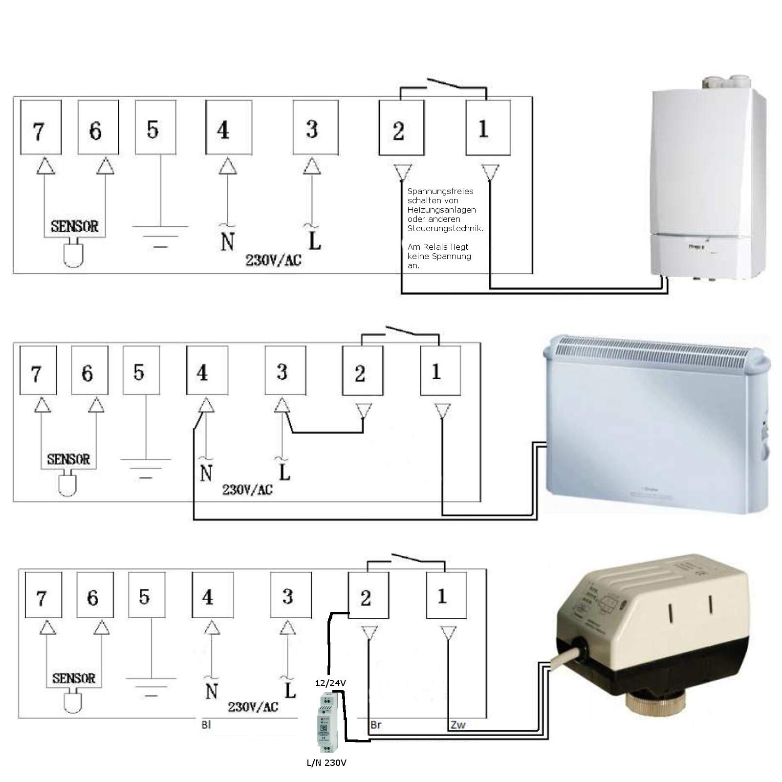 Smartes Thermostat Optima WLAN 7" Touch | per Smartphone steuerbar | Tuya Smart App | Raumregler