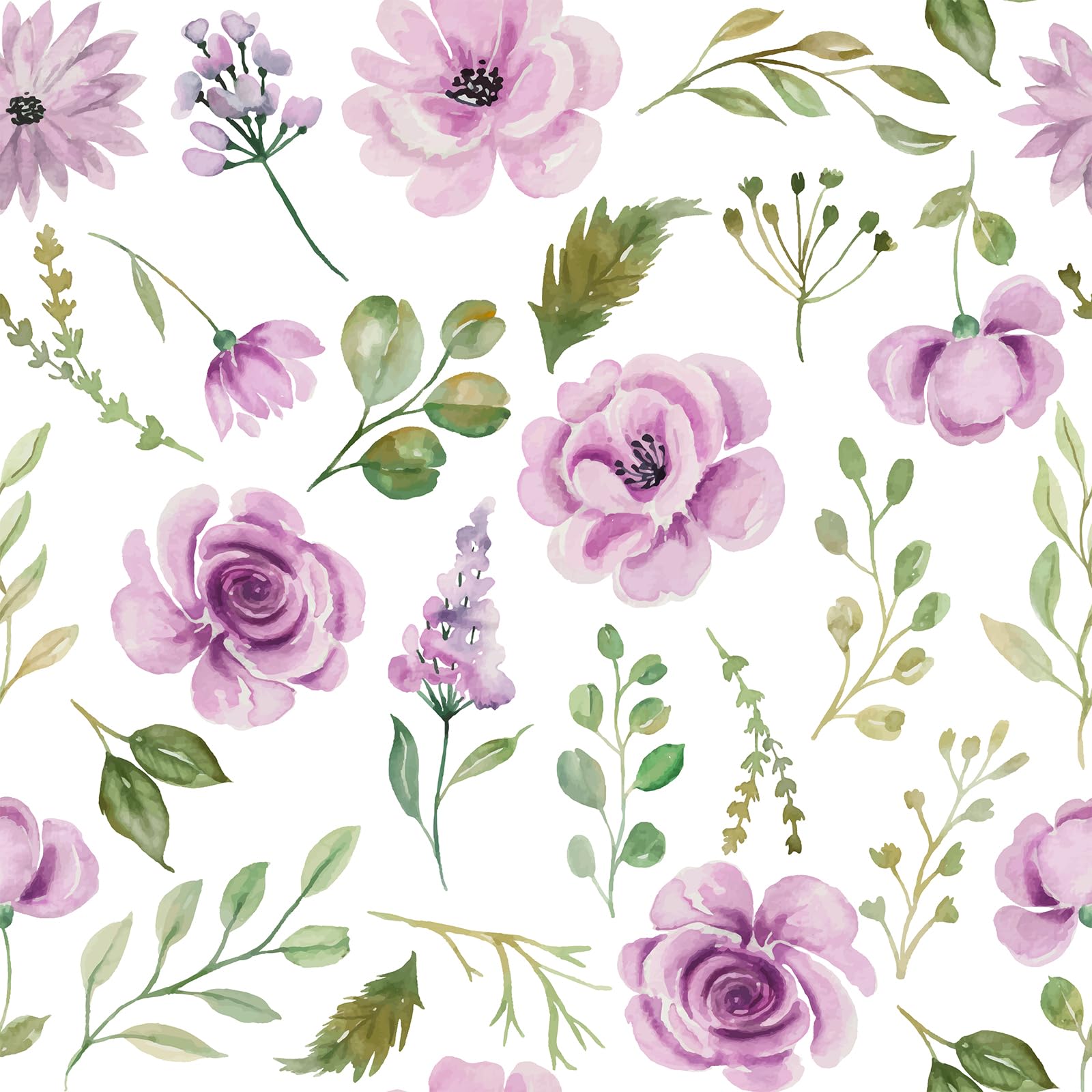 Papier peint pivoine violette pour une chambre de fille fleurie