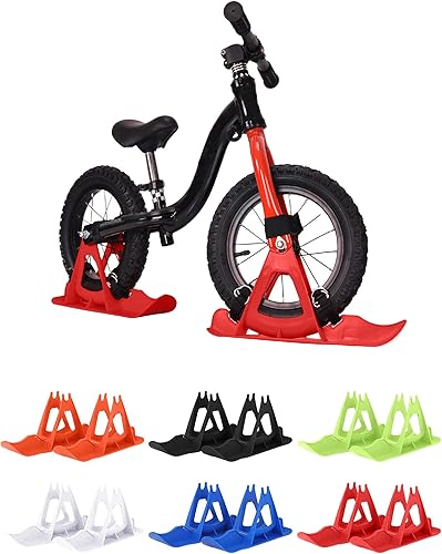 Trineo para bicicleta de nieve, juego de esquí de nieve para bicicletas de equilibrio de 12 pulgadas, scooter de snowboard, esquí Luge Snowboard