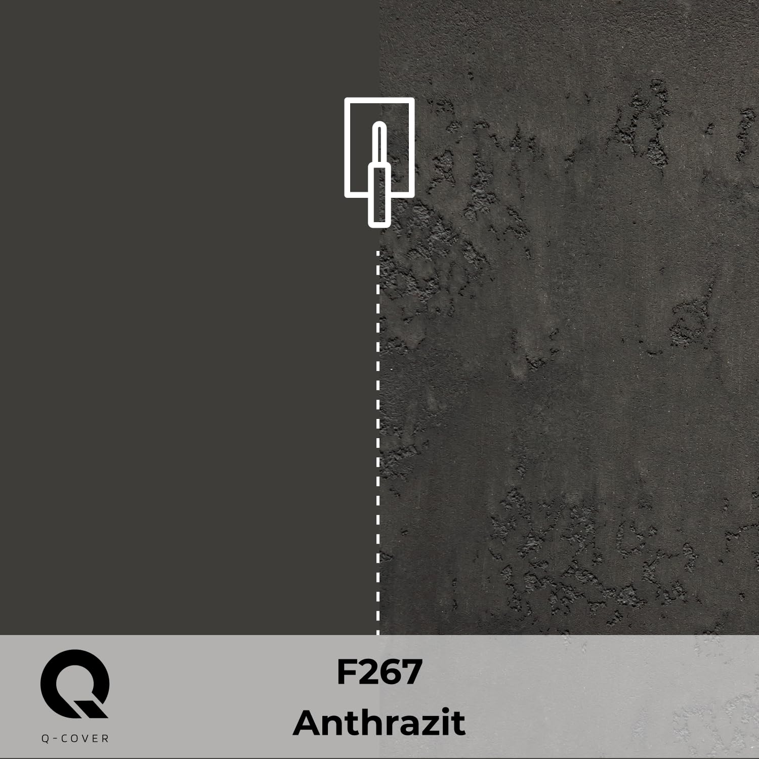 Quarzgrund Farbton: Anthrazit | 7,5 kg | Haftgrund für Beton Architekt, Strukturputz & Mosaikputz | Innen & Außen | Farbige Grundierung mit Quarzsand | Hohe Haftung & raue Oberfläche