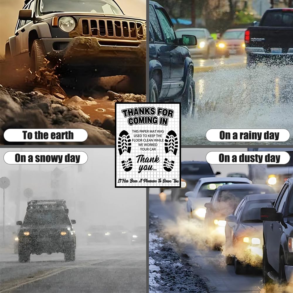 100pcs Car Paper Floor Mats 16 20 Inch White Disposable Vehicle Floor Pads Detail Protection Car Detailing Disposable — view 4