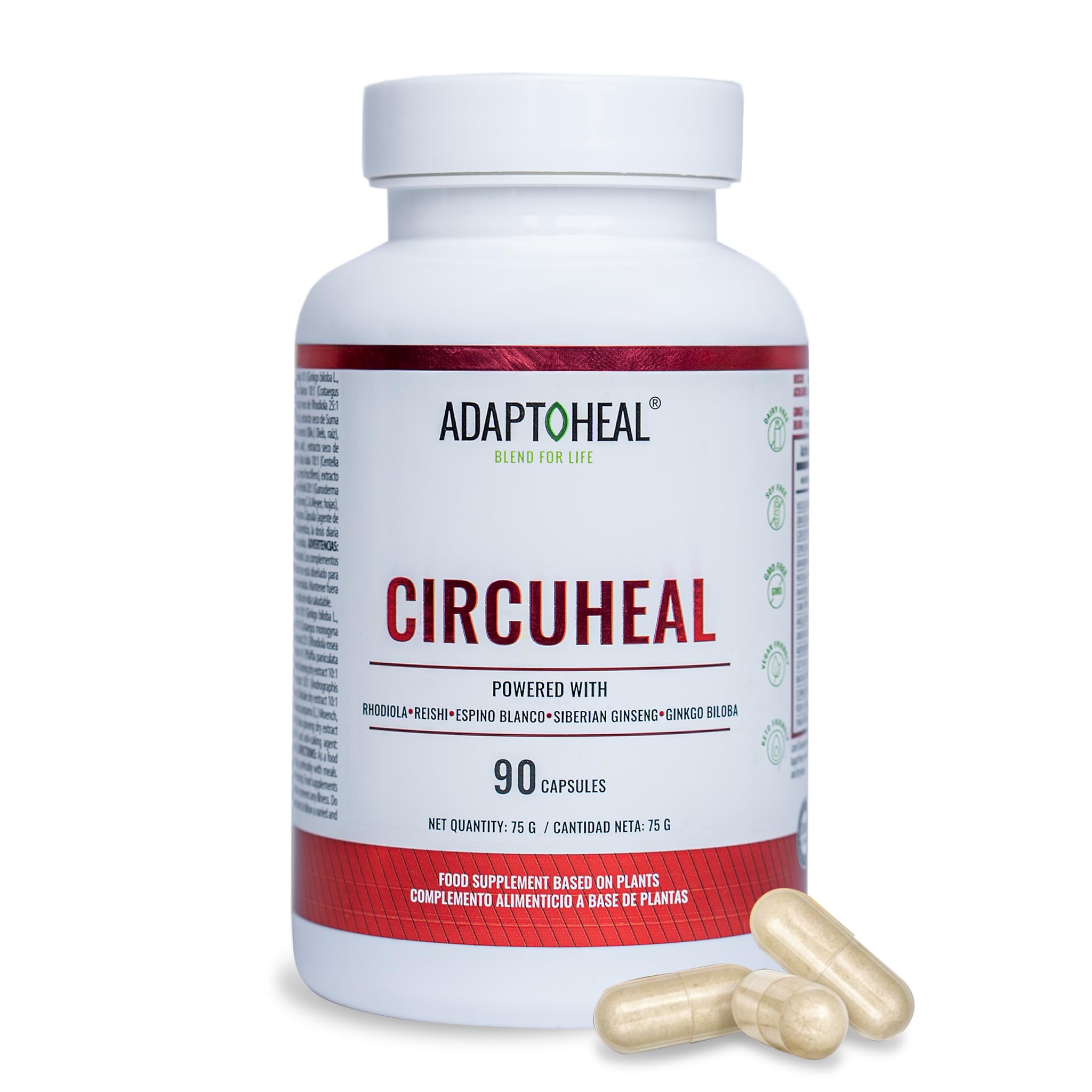 Adaptoheal Circuheal - Adaptógenos para la Circulación - 90 Cápsulas
