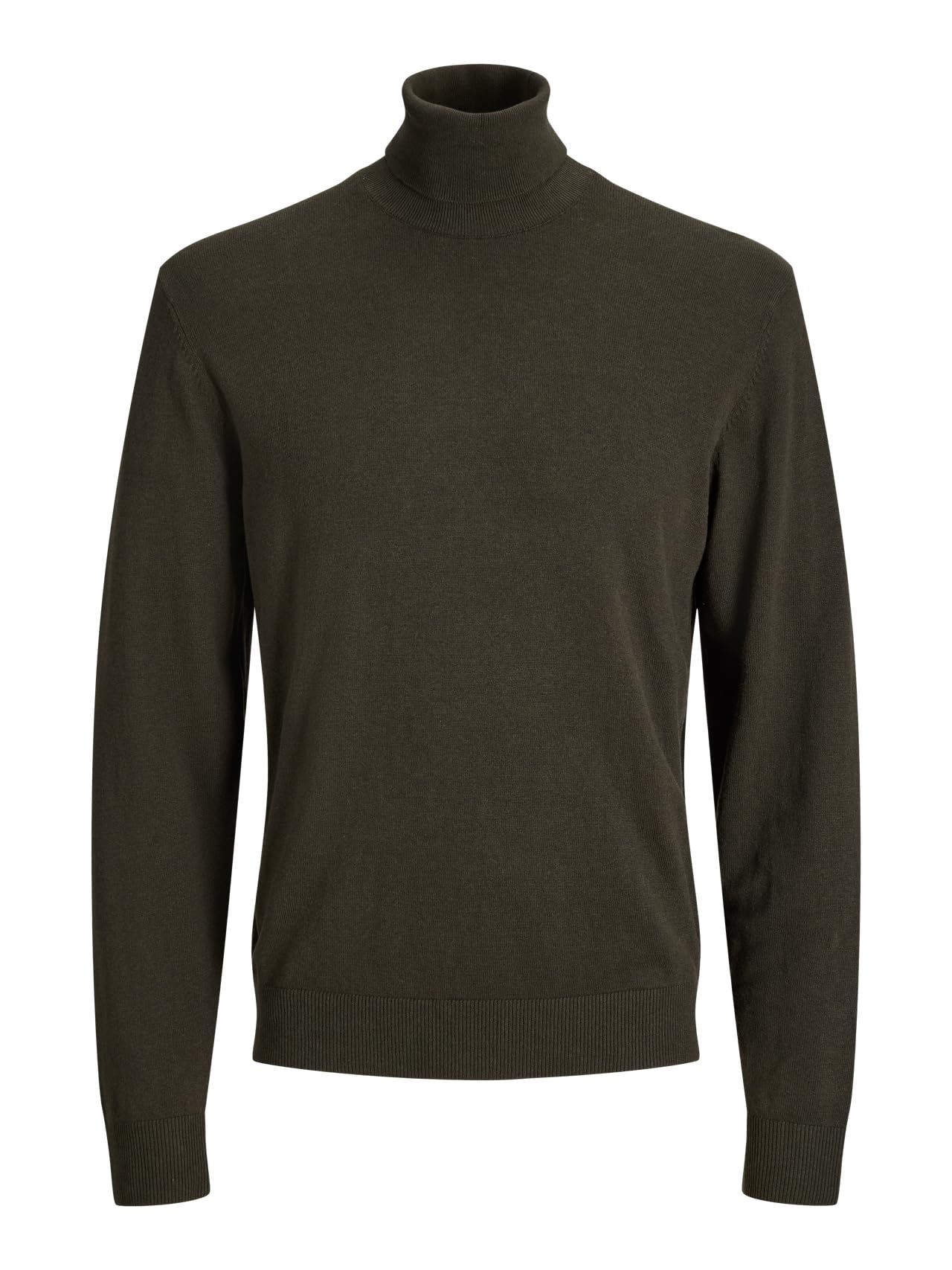 JACK & JONES JJ Eemil Men's Knitted Turtleneck Jumper, Green (Rosin), M