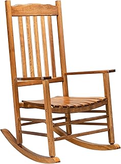 VINGLI Classic Wooden Rocking Chair with Handcrafted Comfort, Eco-Friend...