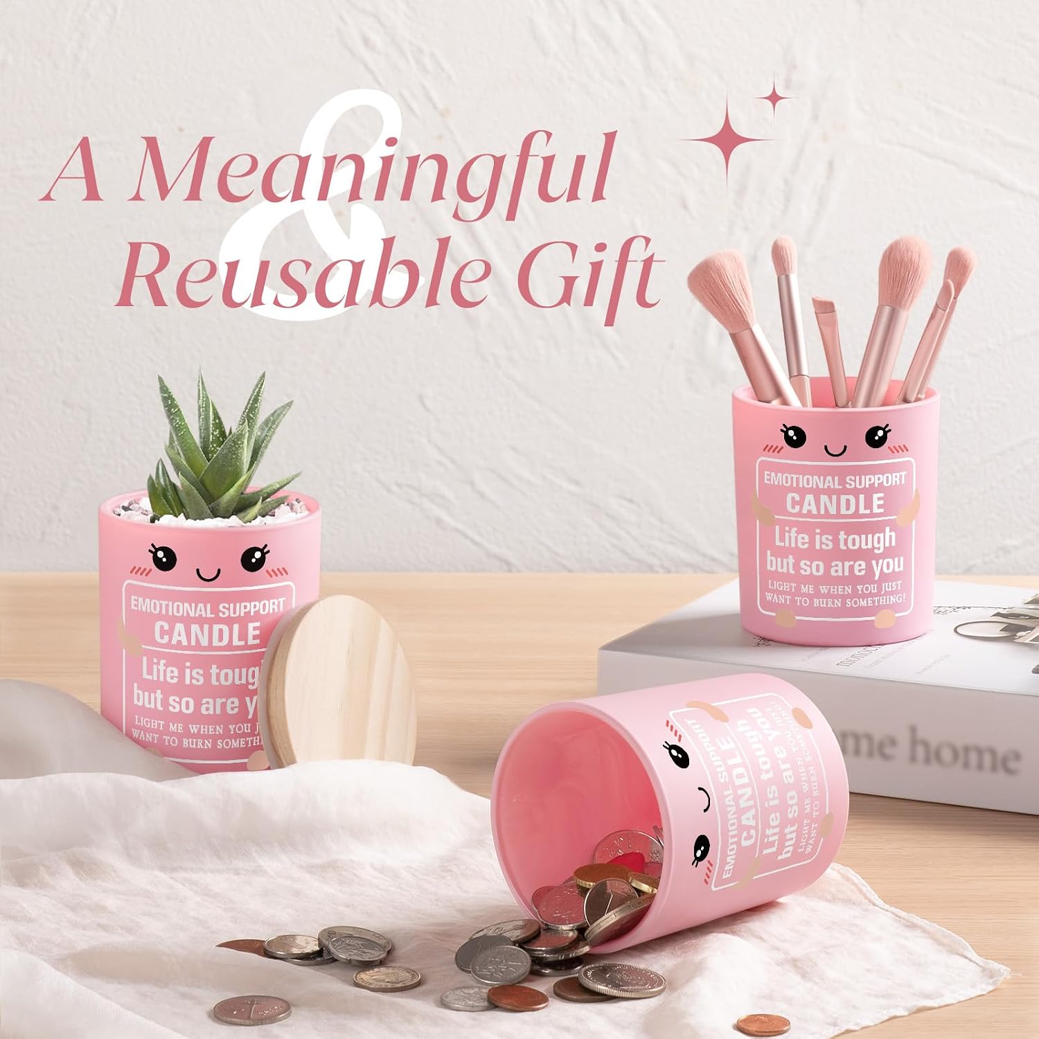 Funny Emotional Support Candle, Cheer Up Gifts for Women, Friends