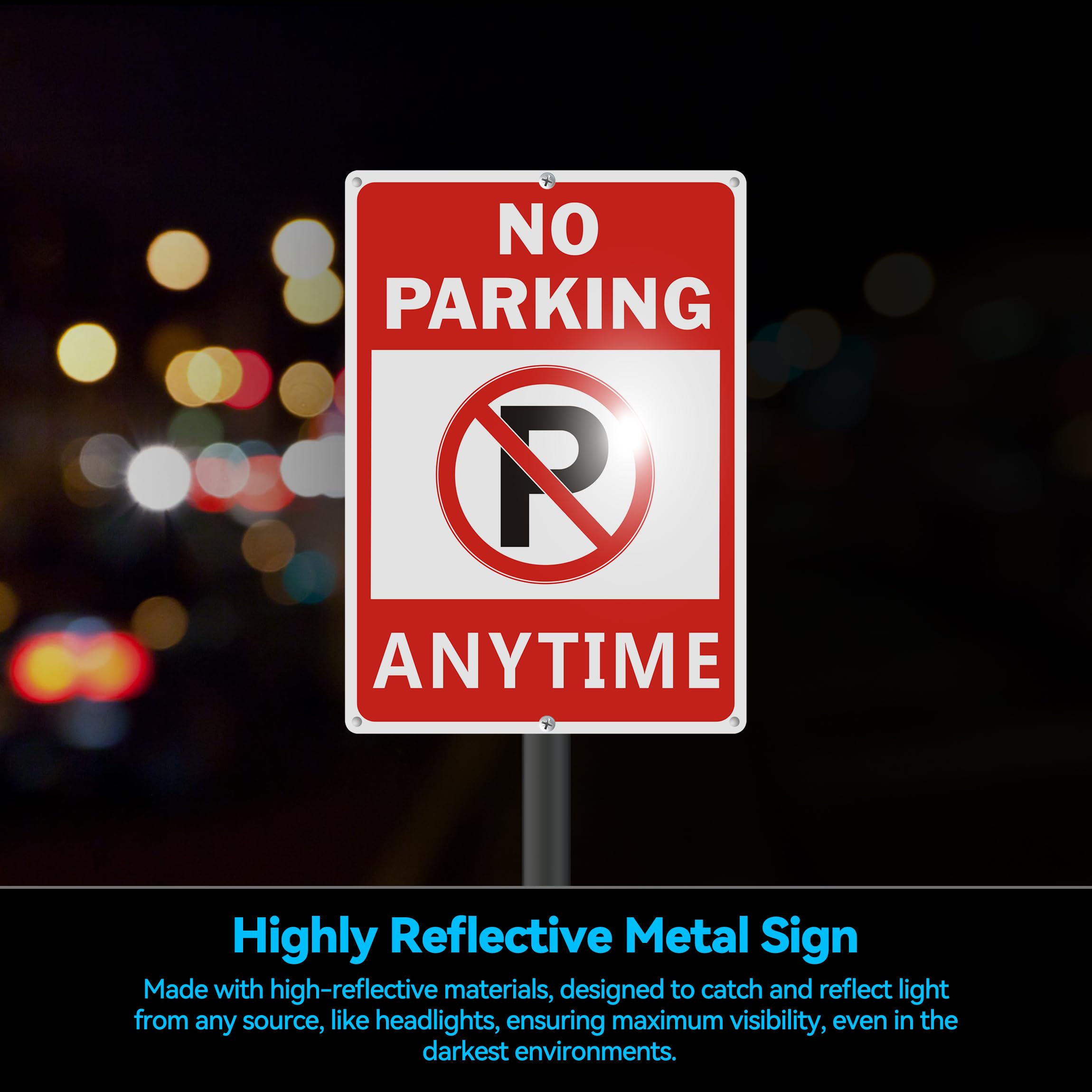 Amazon.com : No Parking Anytime Sign, No Parking Signs, (2 Pack