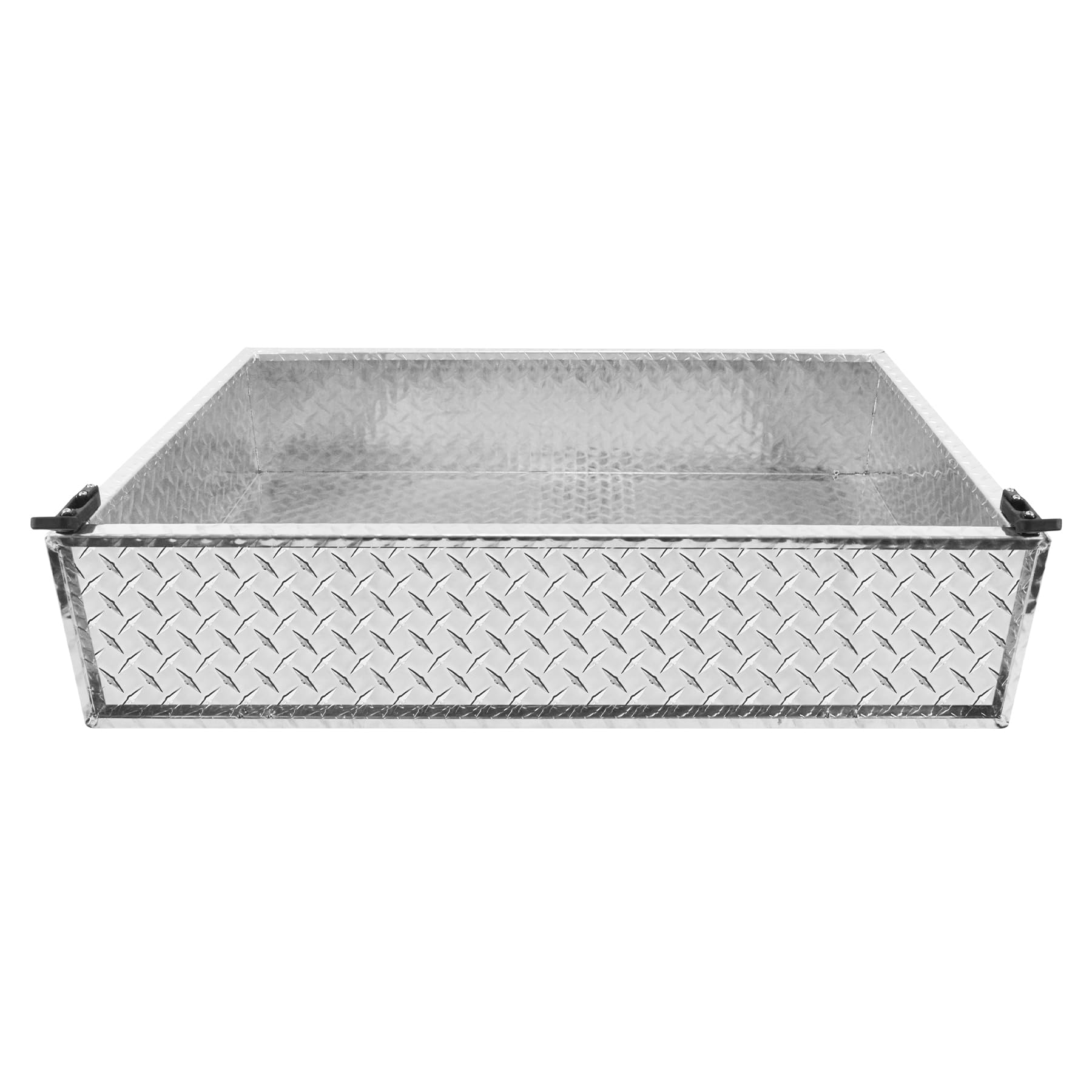Wózek golfowy Utility Cargo Box Heavy Duty Aluminium Diamond Plate Cargo Box Uniwersalne ładunki Przeciąganie Wózków Golfowych Części Duże Zapakowane Ładunki Łóżko Srebrny
