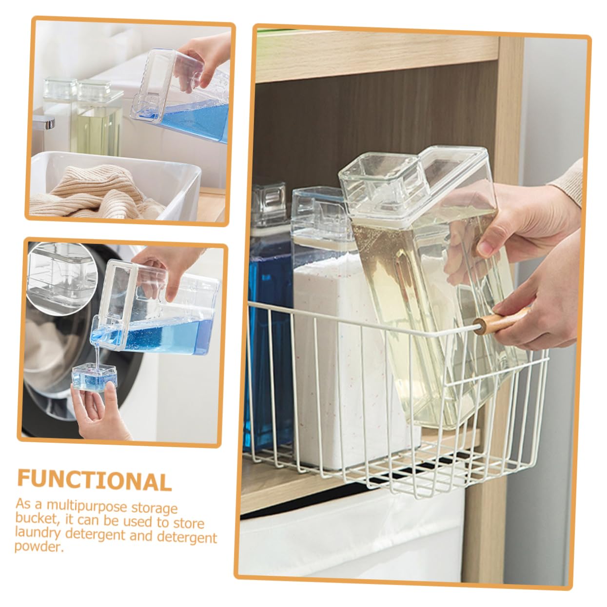 2piezas Botellas De Lavandería Rellenables De Transparente para Líquidos Detergentes y Jabones para Almacenamiento De Loción Baño