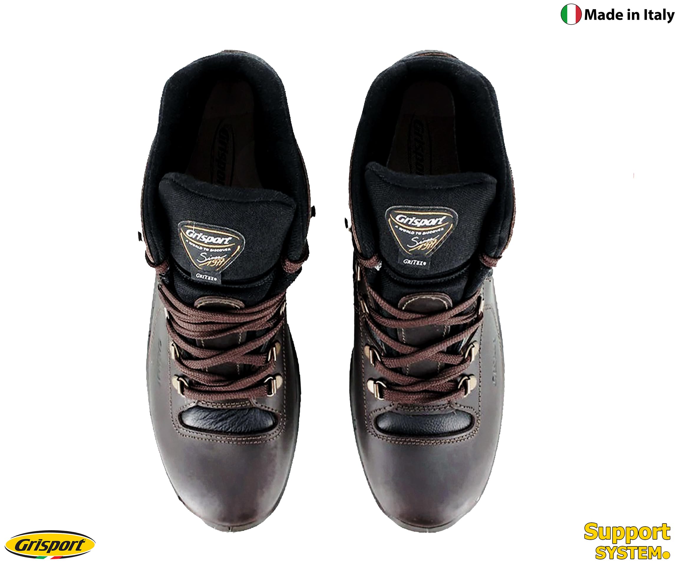 Grisport Scarpe Uomo Escursionismo Camminata Scarponi Montagna Stivali Impermeabili Pelle Lontra Dakar Trekking 629DV.9G (Marrone, 43)