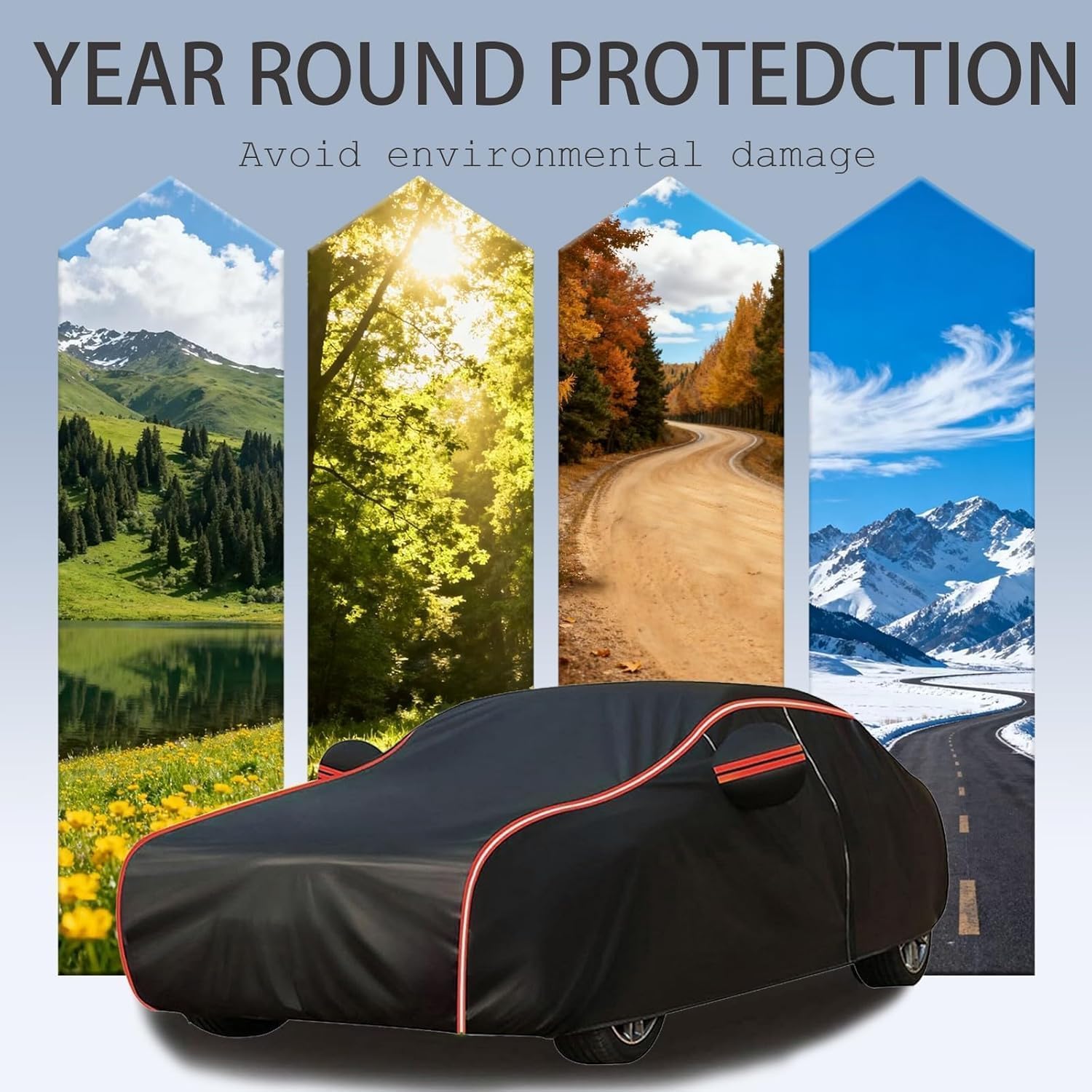 Funda Coche para EBRO S900 2025-2026 | Funda para coche 4 estaciones – impermeable, antipolvo, antiviento, ideal como lona, toldo o cubierta de protección.