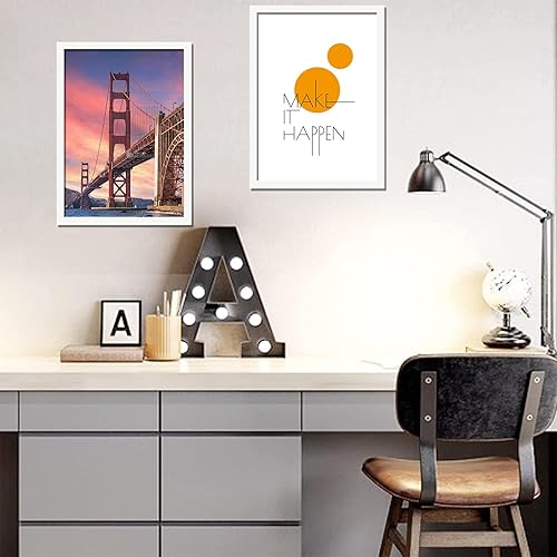 Miniatura 10 de ijuerybai 6 juegos de marcos de fotos de 8 x 8 pulgadas, marcos para collage de fotos de lienzo de 8 x 8 pulgadas, póster de fotos certificado de