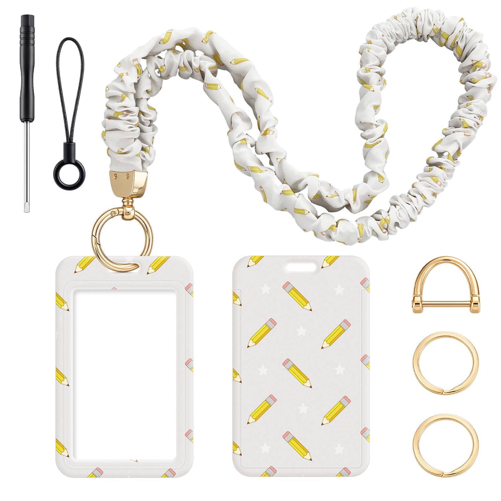 Cordon chouchou pour badges d'identité extensible rétractable porte-badge enseignant crayon
