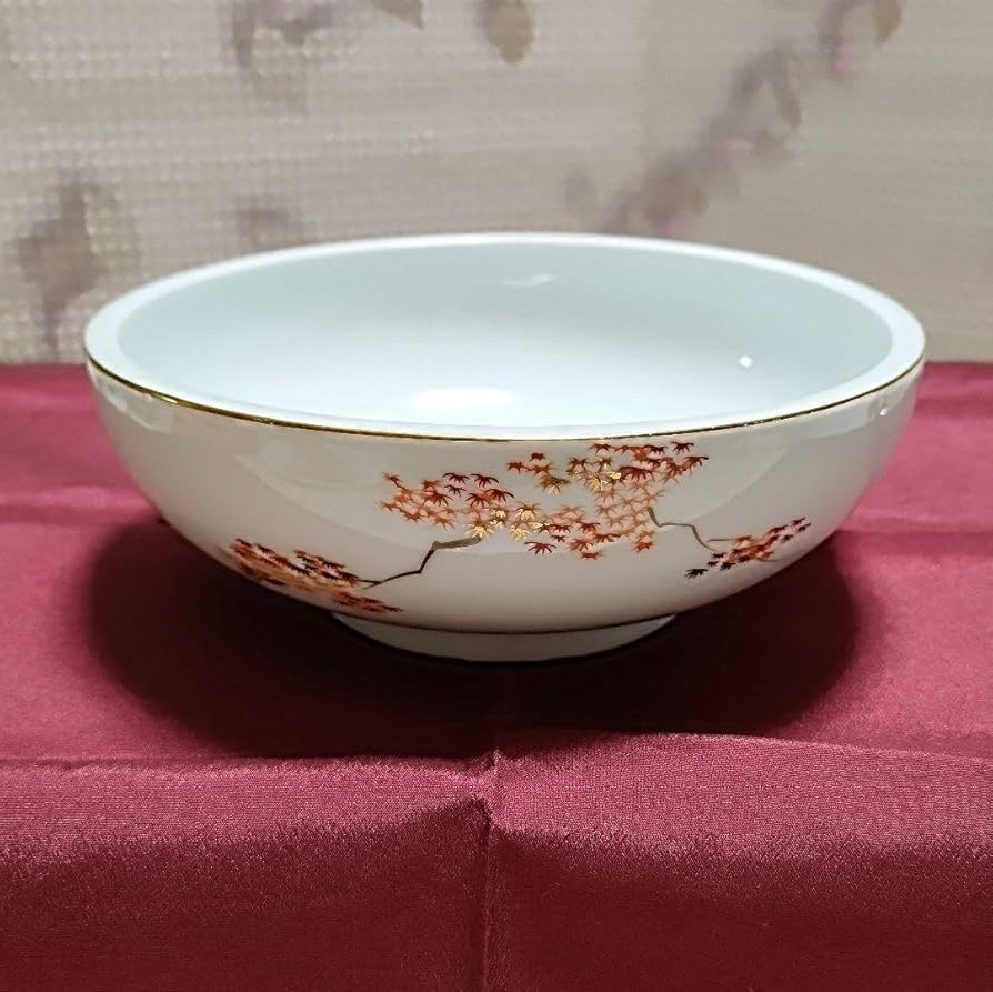 1699 深川製磁　花柄中鉢　8客　16cm 金彩 1699 深川製磁花柄中鉢8客16cm 金彩