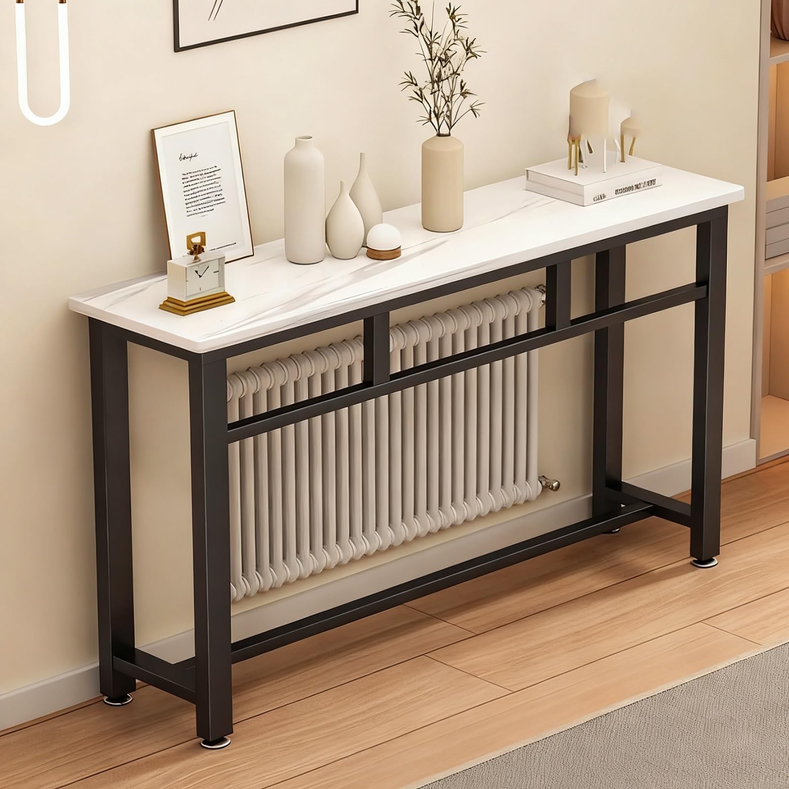 JNTFNE Over Radiator Shelf - Modern Narrow Floating Table for Hallway or Foyer Stylish Home Décor Solution