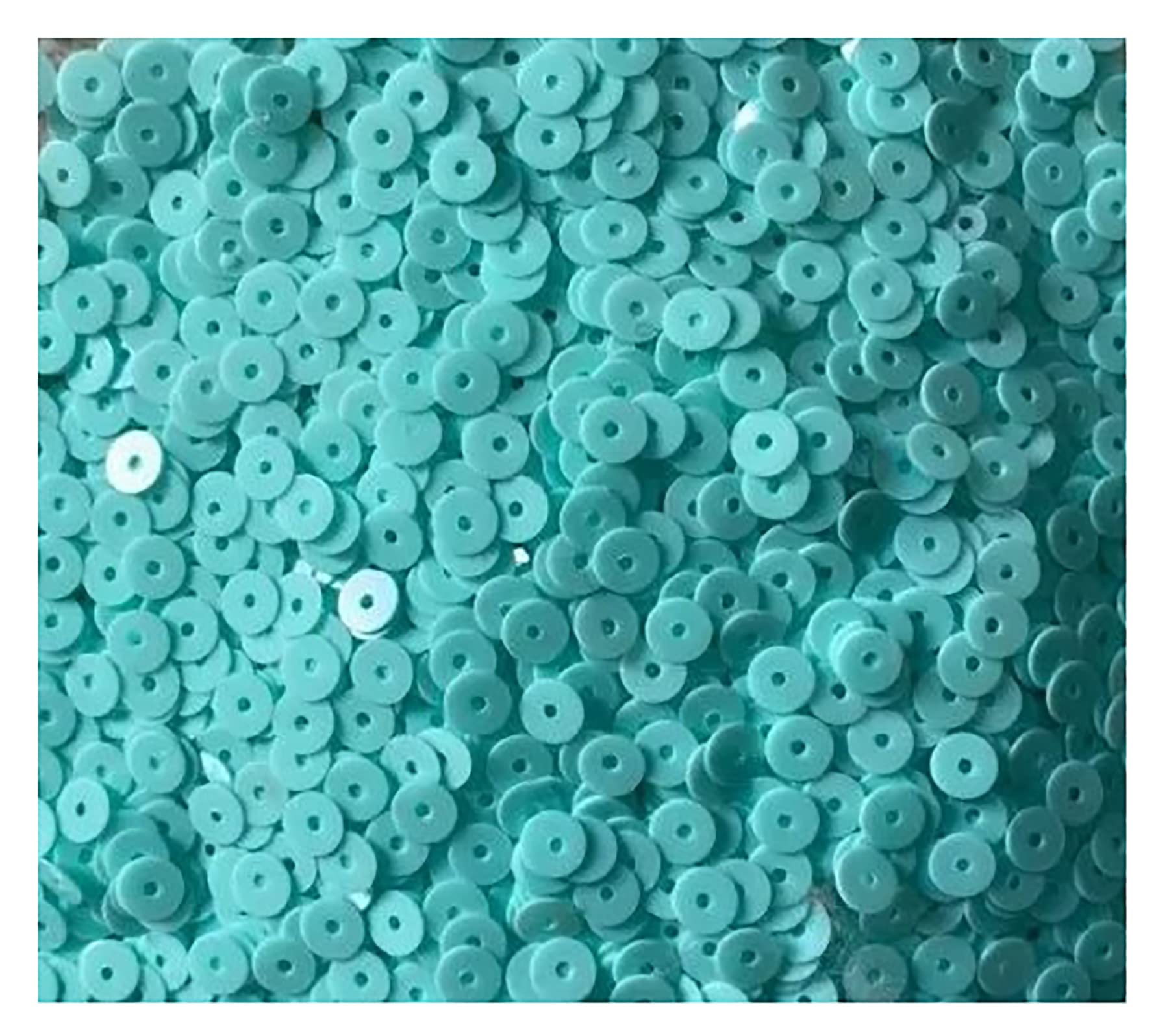 RJ Kani Amudhu Fashions Sky Blue Round Circular Sequins Sitara for Embroidery, Embellishing Handbags, Apparels, Art Craft DIY Kit - MT-01 - (50g)