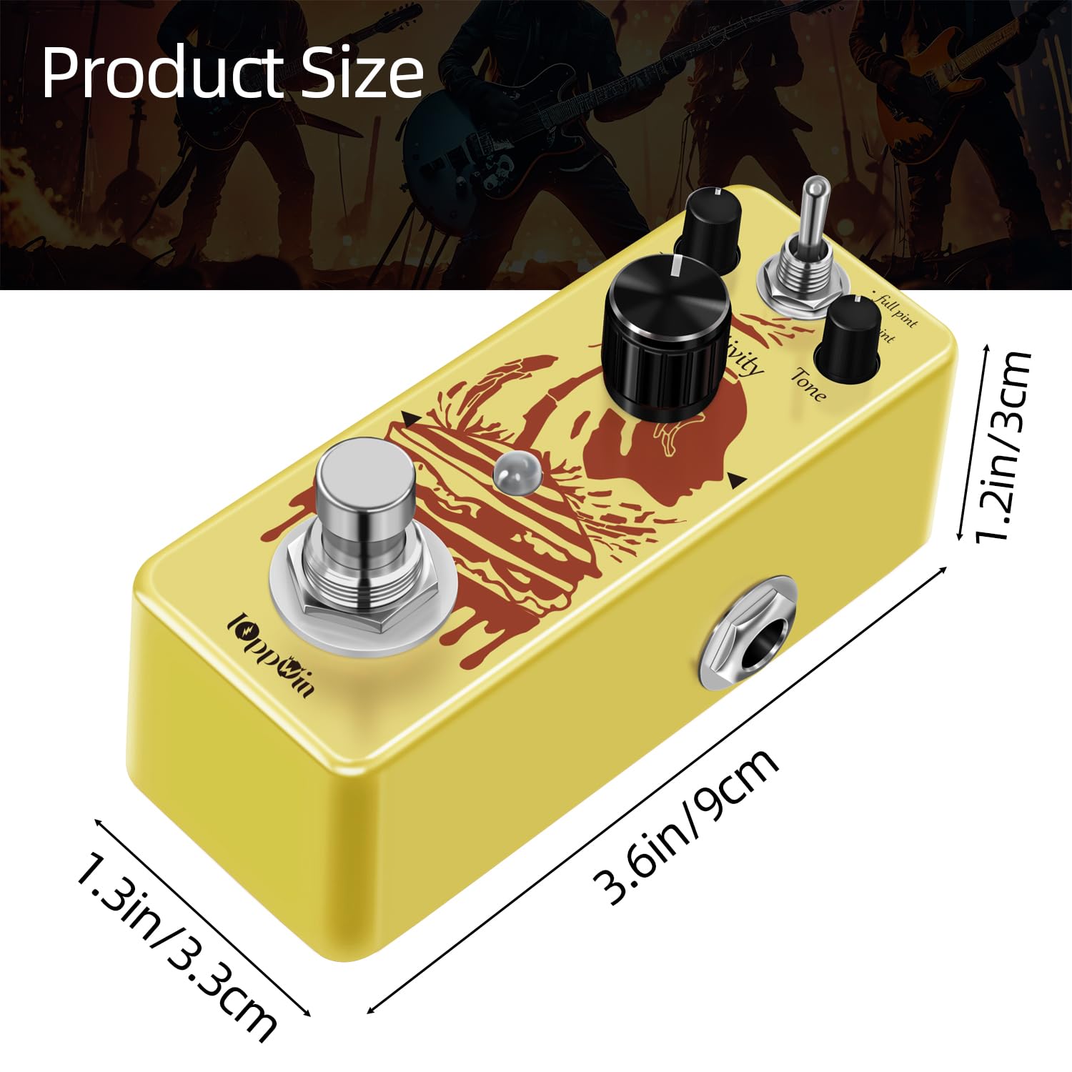 COMP - Pedale compressore ottico, controllo dinamico classico, preserva i transitori, involucro in metallo, True Bypass per chitarra/basso