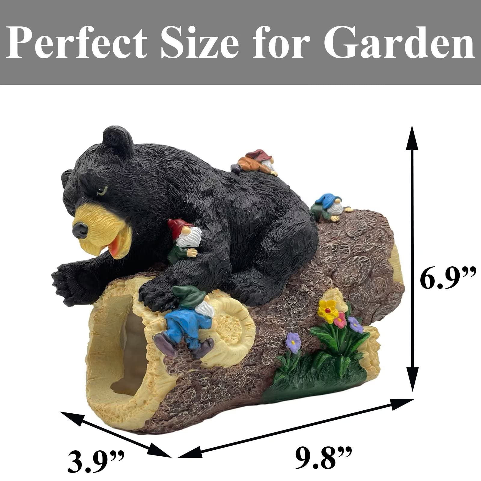 Curious Bear Downspout Verlängerung – Skurrile Garten-Statue Für Regenrohre, Wasserdicht & Handbemalt