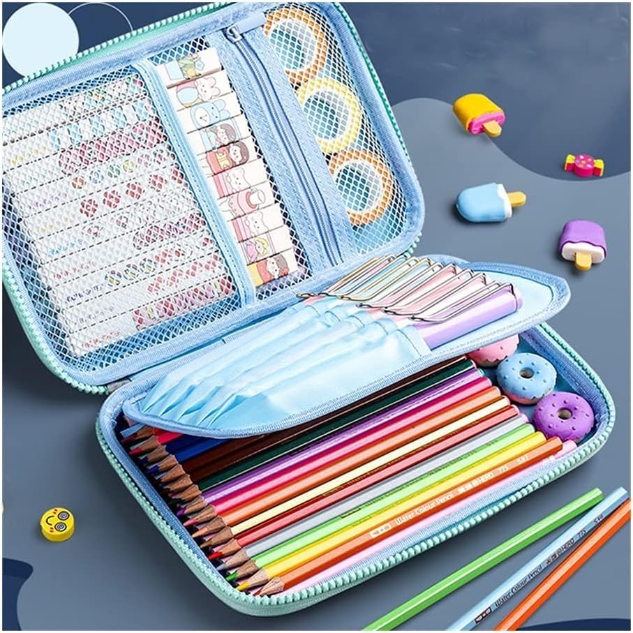 Image of 3D Unicorn Cover Large Capacity Pencil Case Compass with Compartments, School Supply Organizer for Students, Stationery Box, Cosmetic Zip Pouch Bag (1 Unit) (Hardtop Pencil Case)
