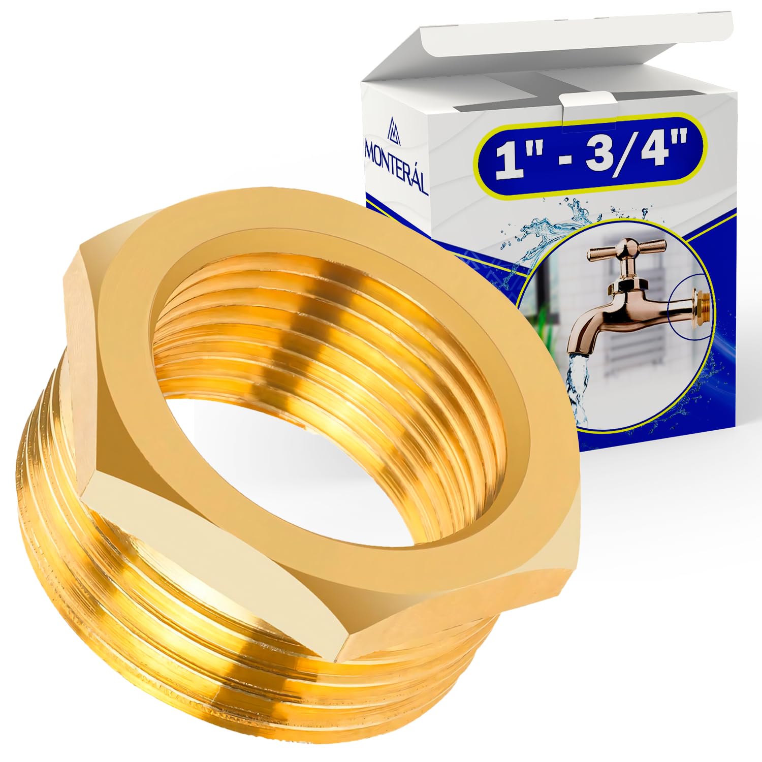 Riduttore 1 1/4 x 3/4 AG/IG – filettatura esterna in ottone su