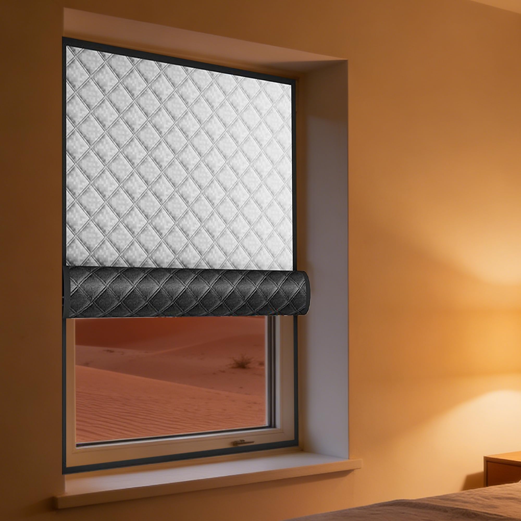 Kit de Aislamiento de Ventana 127 x 100 cm Protege del Frio y Calor Juego de Aislamiento de Ventanas sin Taladrar para Apartamento, Plata