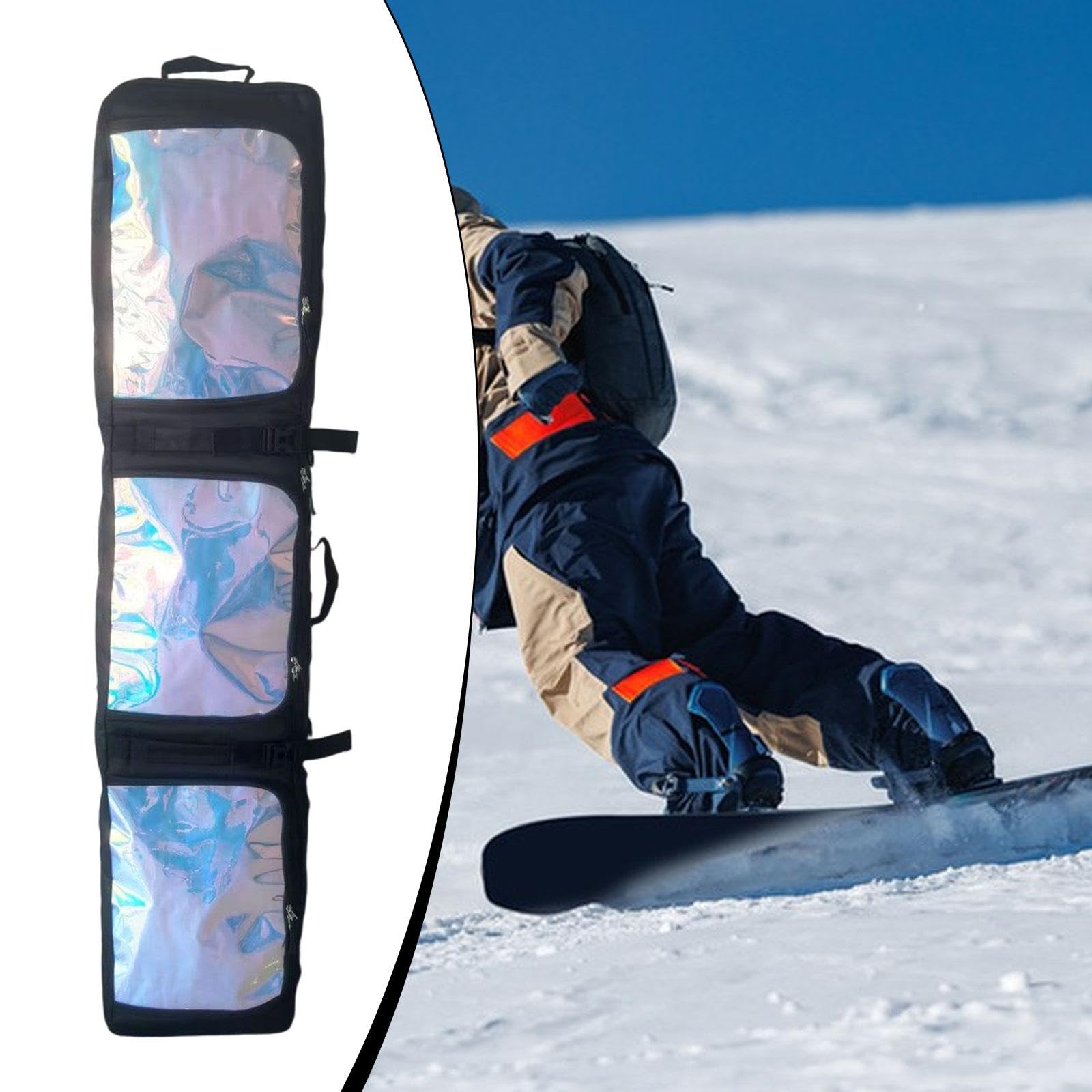 Sac de Ski, Sac de Snowboard à roulettes, Portable et étanche, pour Vos équipements et Vêtements, Idéal pour Les Sports d'hiver en Plein AI, Noir