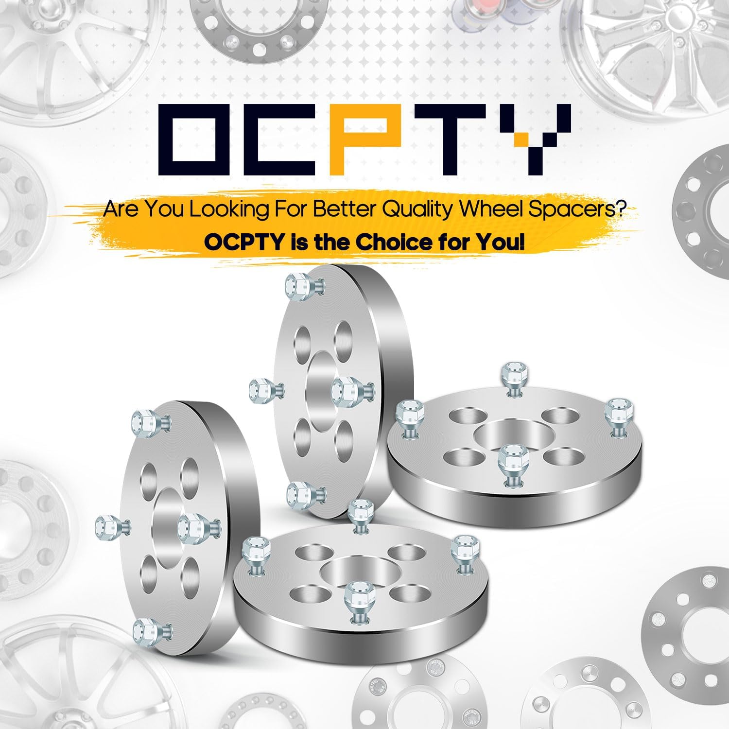 OCPTY Wheel Spacers Adapters 4PCS 1" 4x4/4x101.6 to 4x156 Wheel Adapters 10x1.25 Fits for Yamaha & EZ-GO Golf Carts