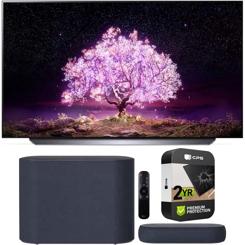 LG OLED65C1PUB 65" 4K Smart OLED TV with AI ThinQ Bundle with Eclair QP5 3.1.2ch Dolby Atmos Compact Sound Bar and Premium 2 YR CPS Enhanced Protection Pack