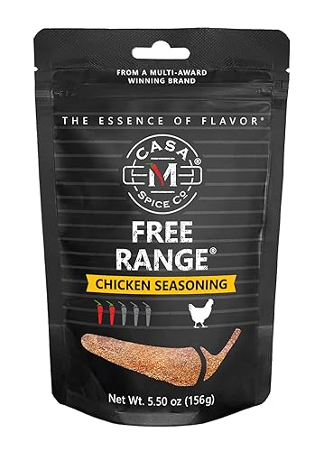 Casa M Spice Co Condimento de pollo de corral libre • Bajo en sodio • Sin MSG • Sin gluten • Especias para barbacoa: 1 taza de exfoliante seco