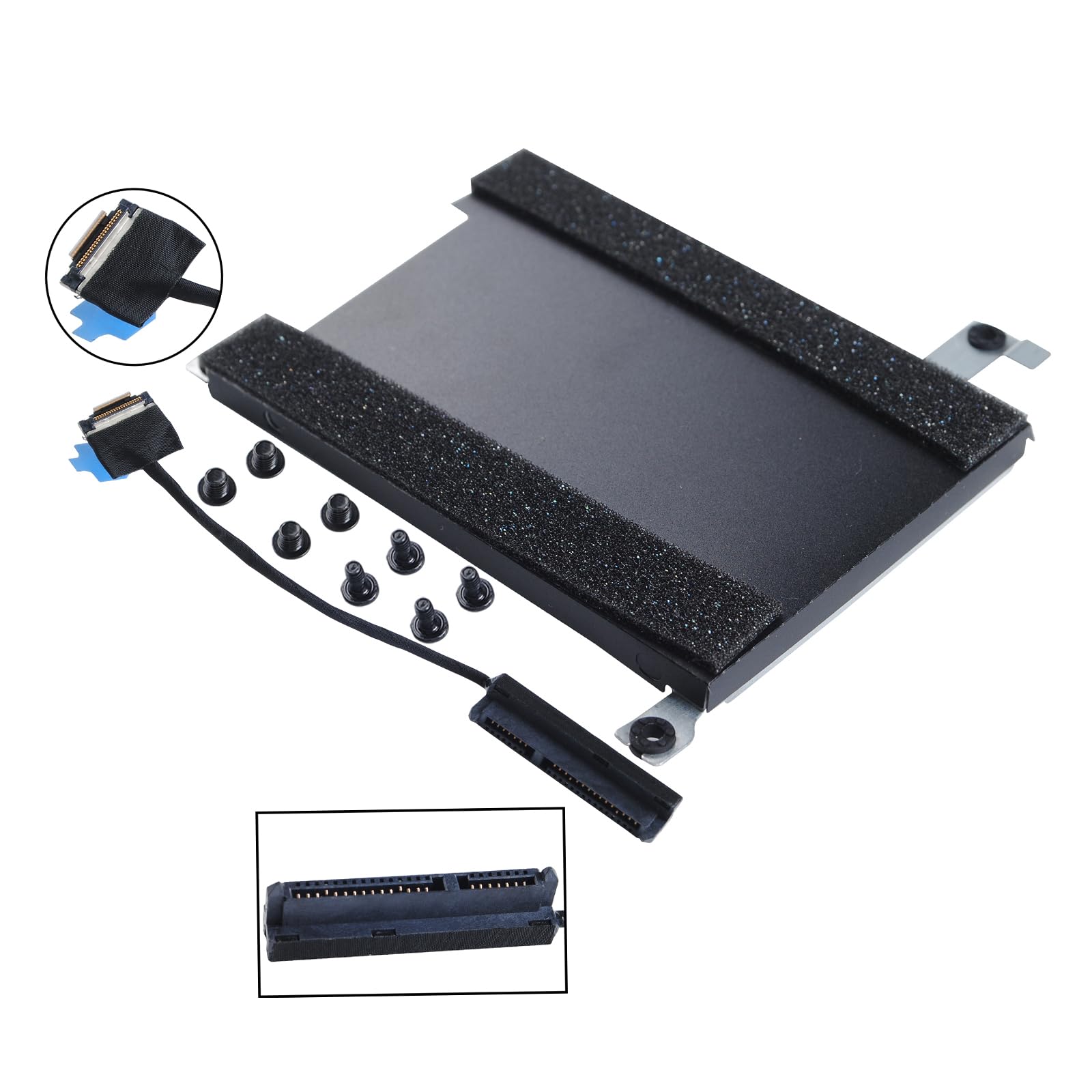 Kit Caddy per disco rigido SATA da 2,5" per Dell Latitude 15 5510 5511 5505 5502 5501 5500, Precision 15 3540 3541 3542 3550 3551, con cavo, staffa, viti