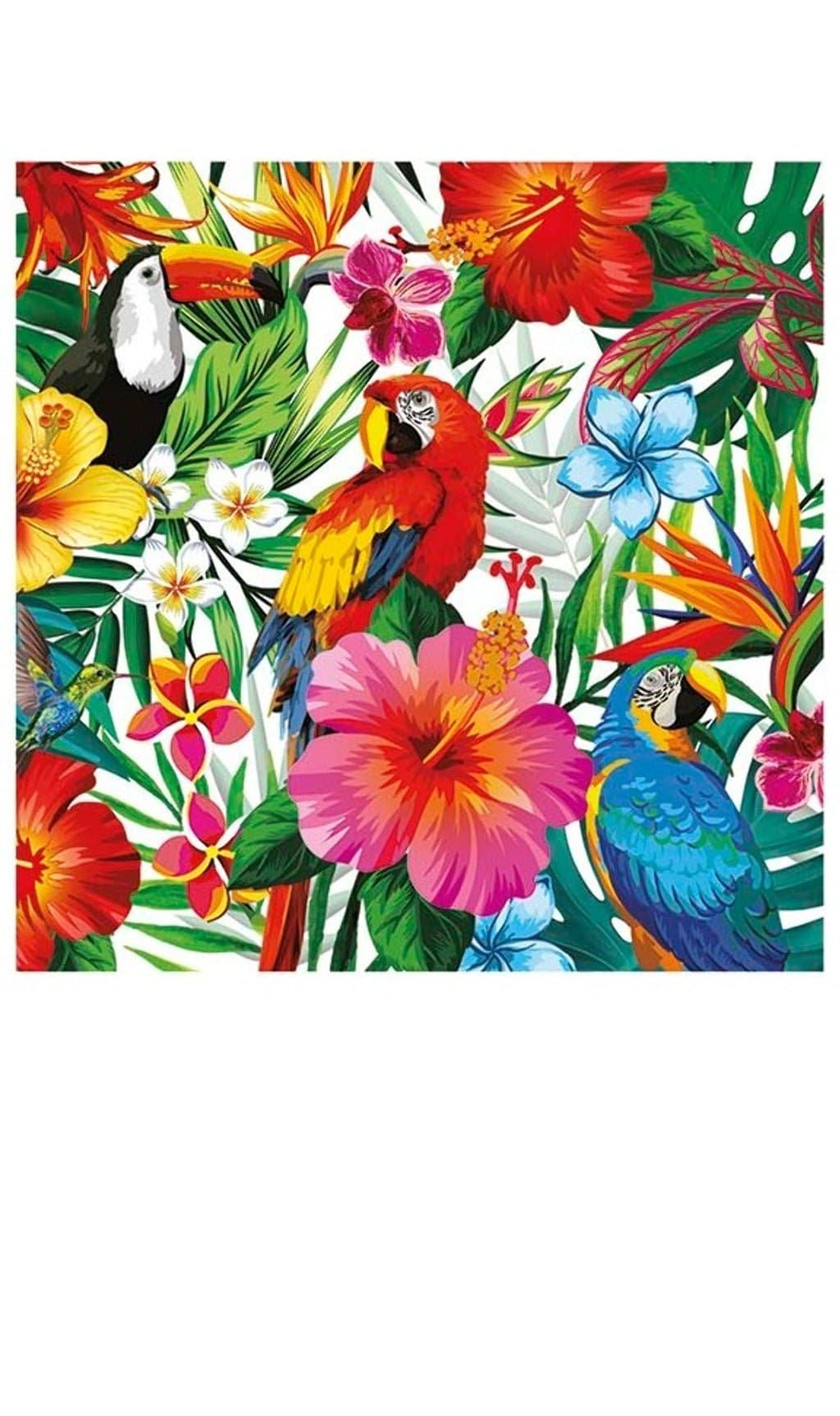 FIESTAS GUIRCA | 20 Disposable Hawaii Napkins (6.3x6.3 in) - Table Decoration for Graduation Parties and Hawaiian Celebrations - Ideal for Summer Events and Themed Parties - Multicoloured