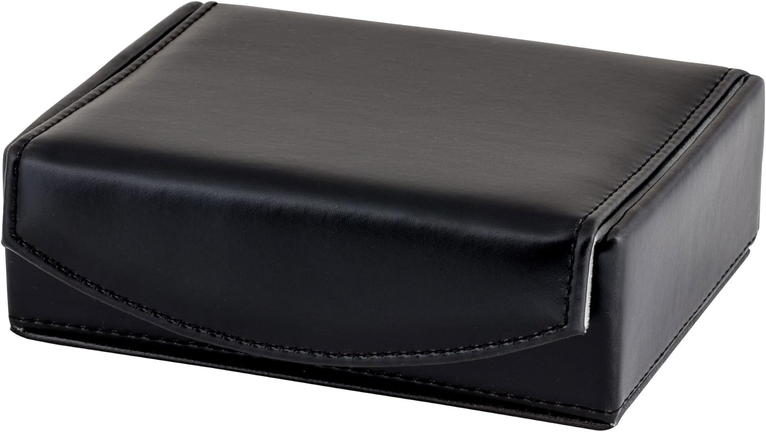 Cuff-Daddy Mens Leather Travel Cufflinks Ring Storage Box Case Includes 2 Sets Metal Collar Stays - Holds 9 To 12 Pairs - ‎5.75 x 4.75 x 1.75 inches Holder Organizer