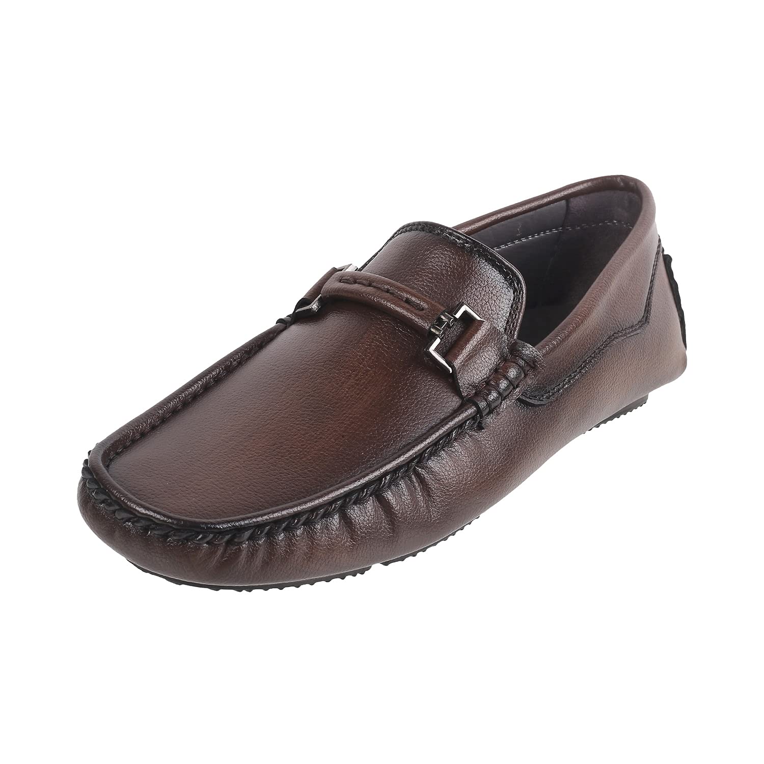 Metro Mens Leather Brown Loafers (Size (10 UK (44 EU)) (B09BK8BFQ2) Amazon Price History, Amazon Price Tracker