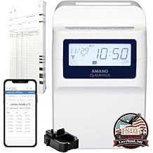 Amano MJR-Plus حساب ساعة الوقت لـ 100 موظف. يشمل تطبيق السحابة المجانية