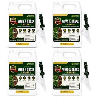 Natural Armor Weed and Grass Killer All-Natural Concentrated Formula. Contains No Glyphosate 1 Case of 4 Gallons