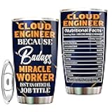 Cloud Engineer Tumbler 20oz – Stainless Steel Insulated Travel Mug for Men & Women, Coffee Cup Gift for Cloud Engineer, Work, Office, Retirement, Birthday, Christmas, Appreciation