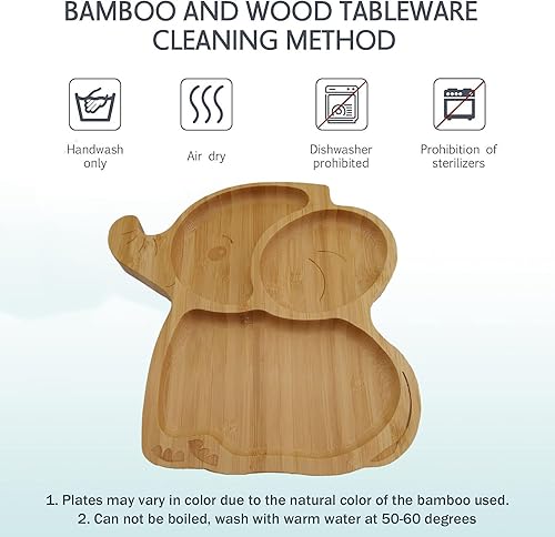 Miniatura 7 de Platos de bambú para aperitivos,Productos esenciales para bebés de platos para niños pequeños,Proveedor de alimentación de bebé de diseño de