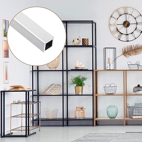 Miniatura 3 de METALLIXITY Tubo cuadrado de aluminio (0.315 in x 0.315 in x 0.039 in x 11.811 in) 4 piezas, tubo de aluminio 6063 - para muebles del hogar,