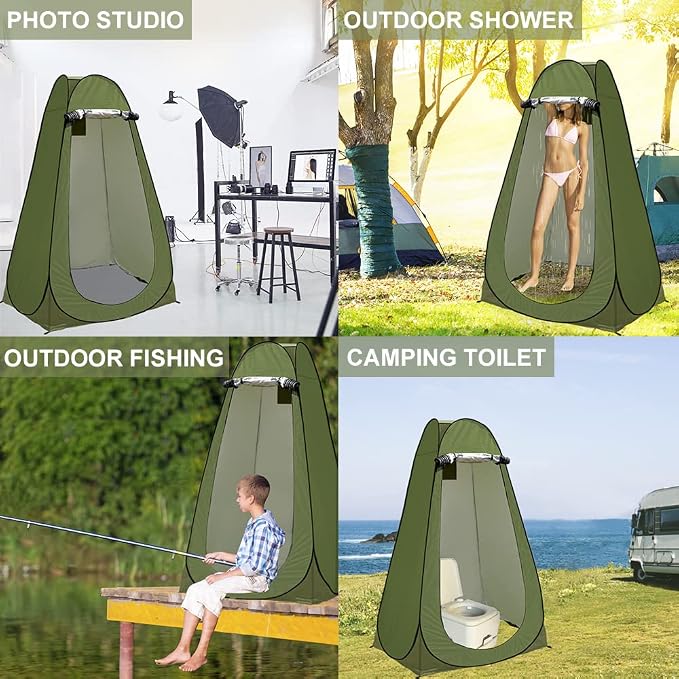 Carpa para ducha portátil con privacidad pop up miniatura 8