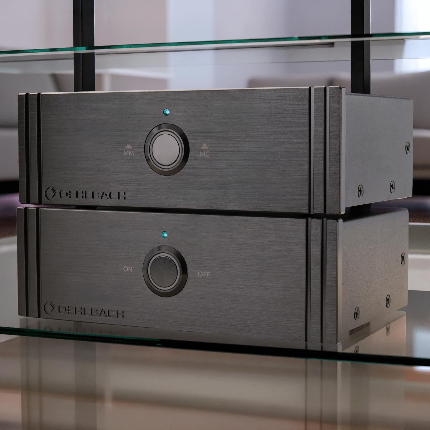 OEHLBACH Phono preamplificatore per MM & MC – Twin Amp Ultra | Basso rumore e senza distorsioni | Connettori RCA placcati in oro 24 kt | Ritardo di accensione, design HiFi compatto