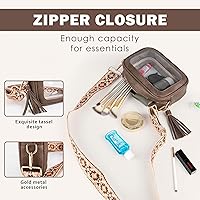 Vista 11 de Viva Terry Bolsa transparente aprobada para eventos de estadio, pequeña bolsa cruzada transparente con 2 correas ajustables para artículos