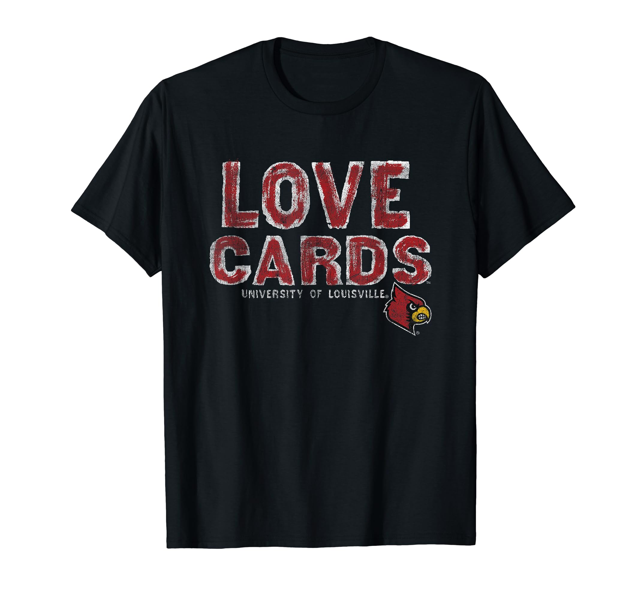 Louisville Cardinals Love Cards Vintage Logo T-Shirt