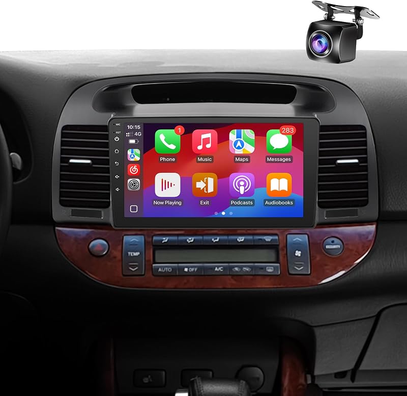 Estéreo de auto Android de 8 núcleos para Toyota Camry (J.B.L) 2002 2003 2004 2005 2006 | Radio con pantalla IPS de 9 pulgadas para Camry con Carplay inalámbrico Android Auto Mirror Link Bluetooth FM cámara de respaldo GPS