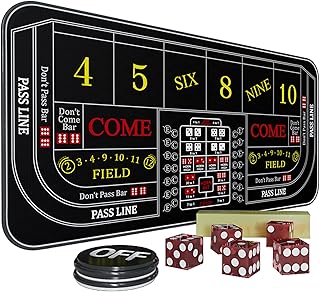 Craps Mat 70" x 35" Craps Table Top Set Craps Table Mat Craps Table