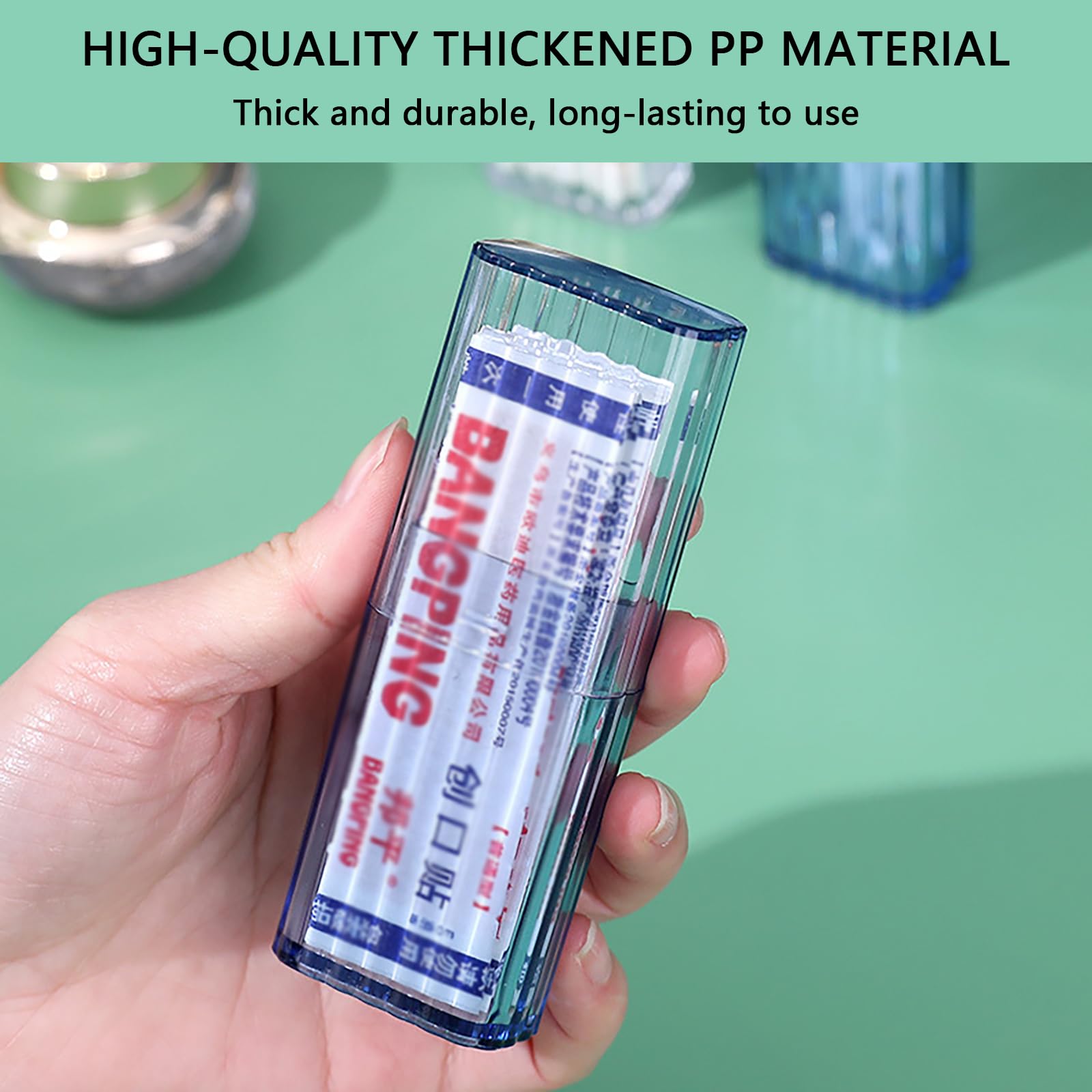 QHLWTT 4Pcs Portable Cotton Bud Holder Lightweight Perfect Size Cotton Swab Case Clear Cotton Bud Dispenser Box Travel Cotton Swab Holder for Storage Refillable - Image 3