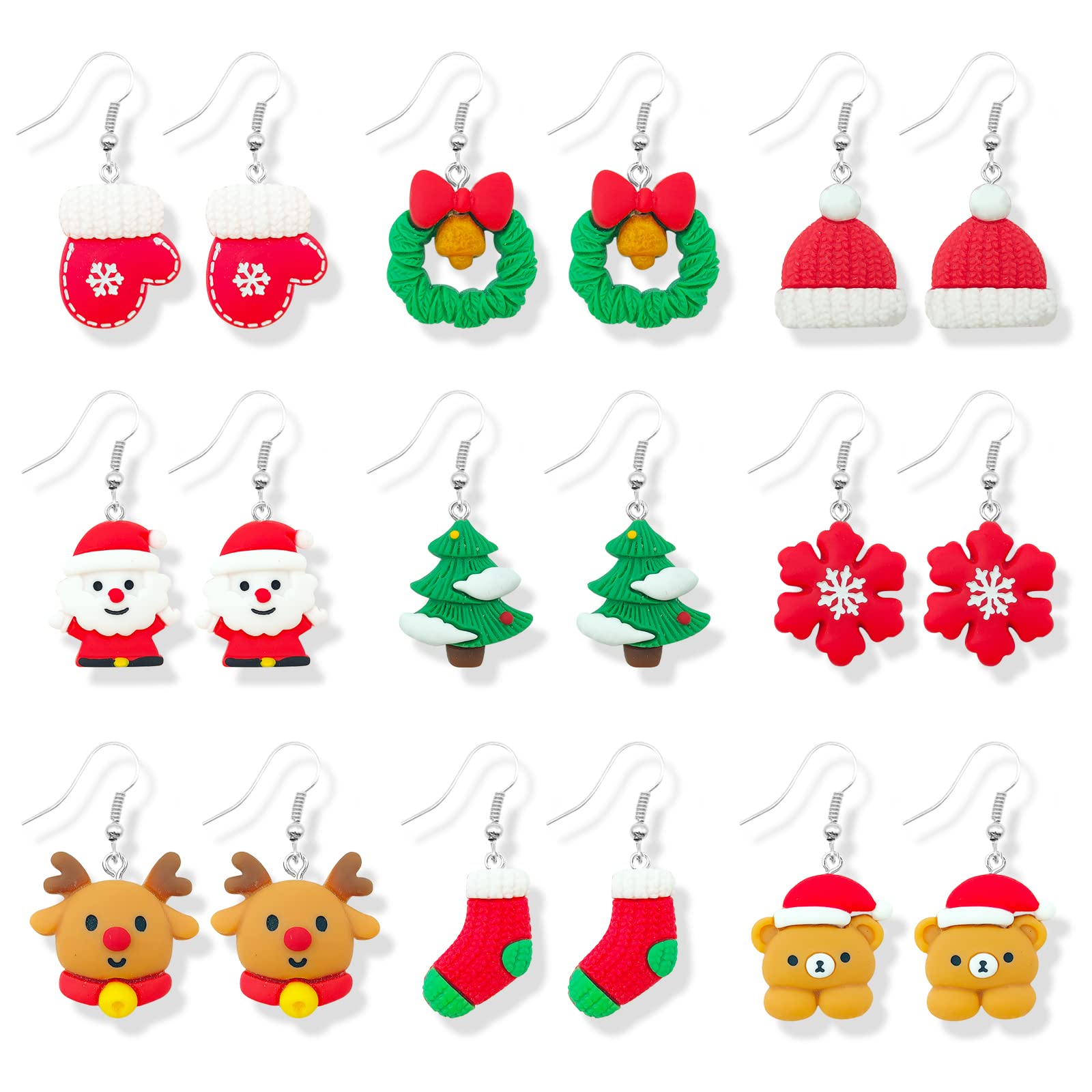 Gingerbread Earrings for Women Christmas Earrings Dangle Holiday Earrings Christmas Jewelry